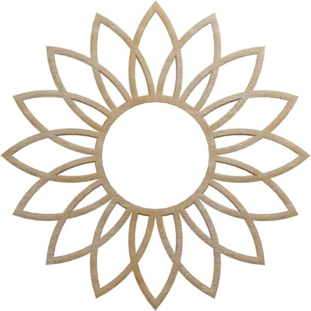 Ekena Millwork Daisy Wood Fretwork Pierced Ceiling Medallion, Birch, 16"OD x 5 5/8"ID x 1/4"T CMWP16X16X0250DABI